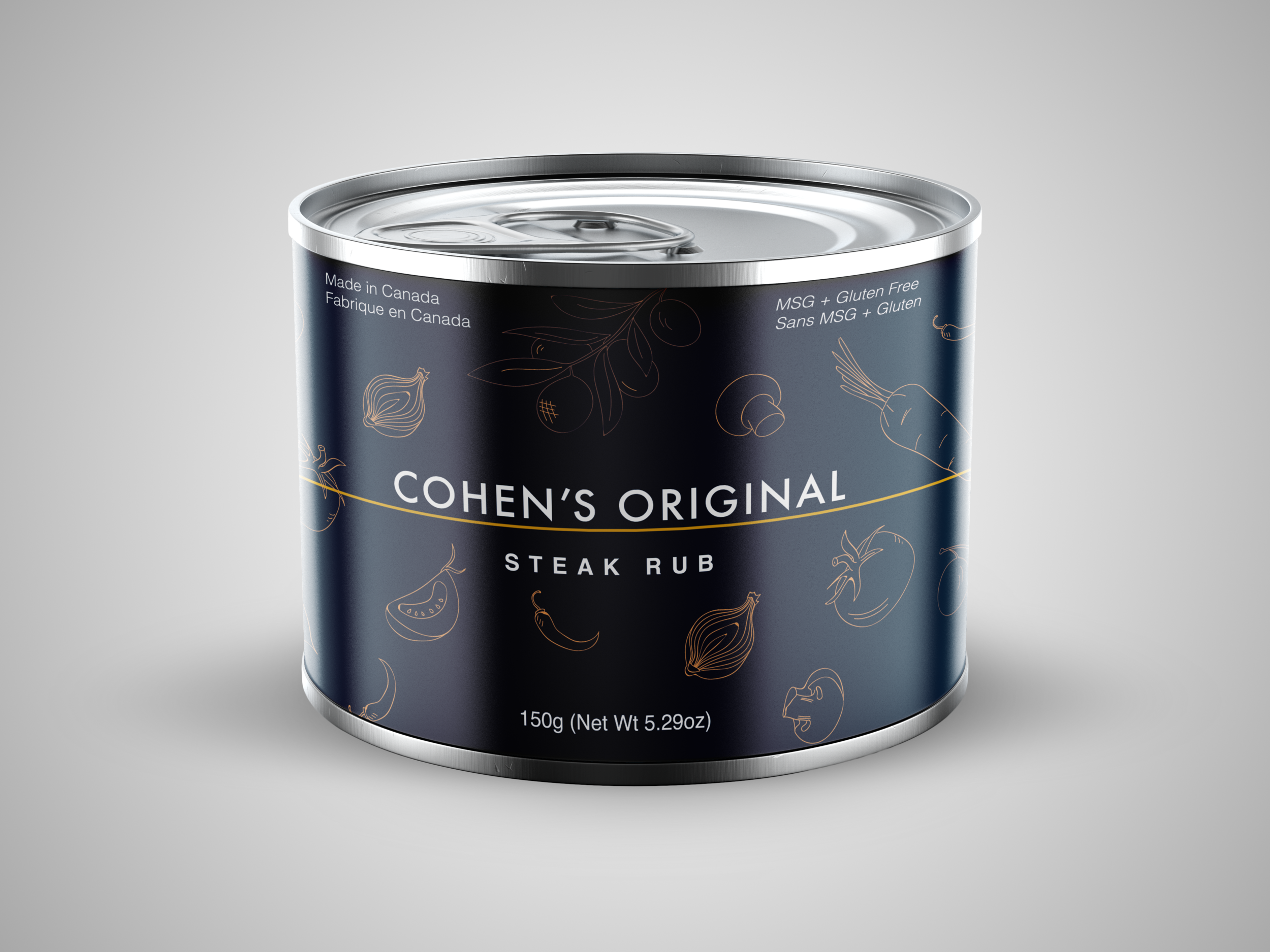 Ace Digital Designed Packaging for Cohen's Original Steak Rub