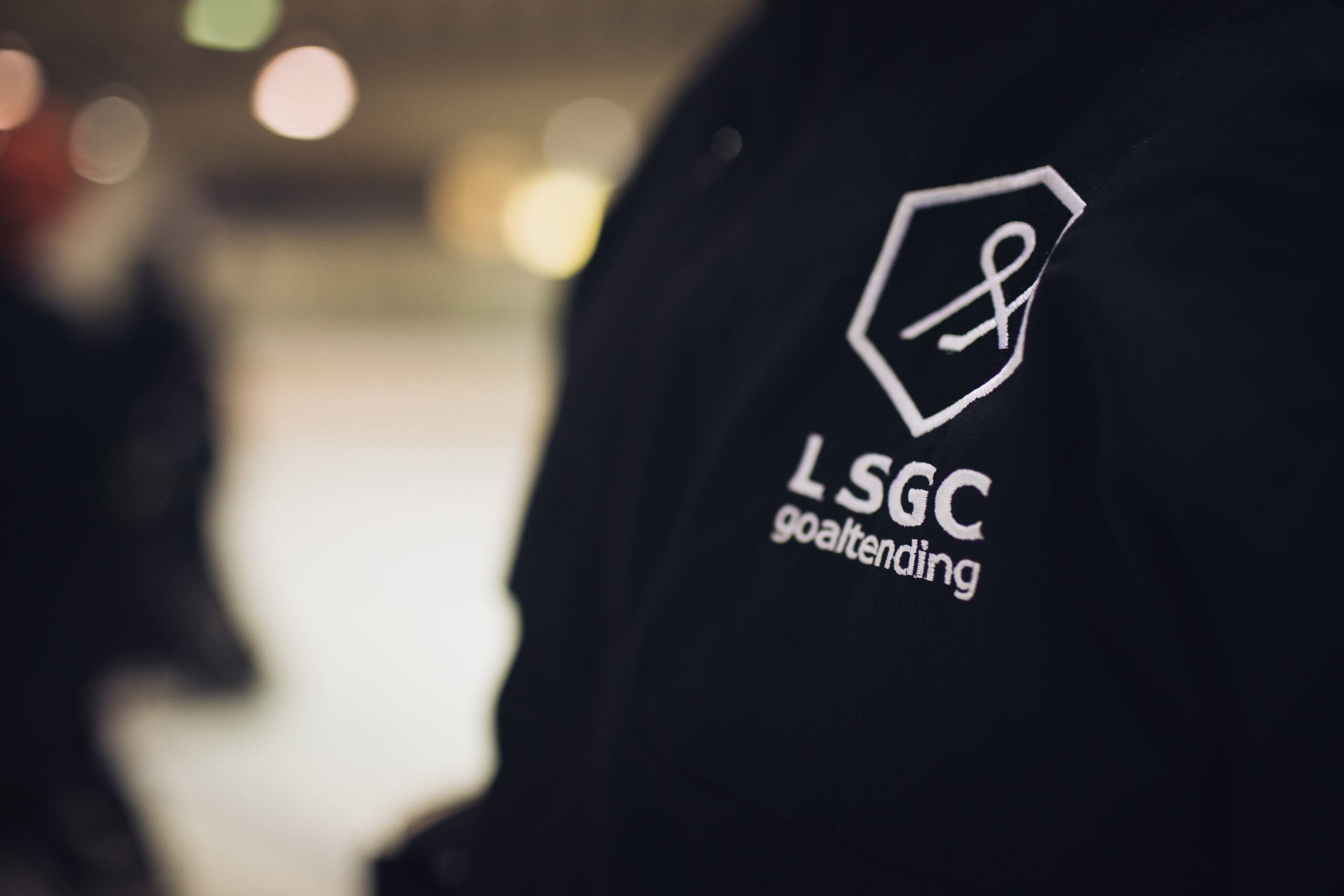 Branding Closeup of LSGC Goaltending