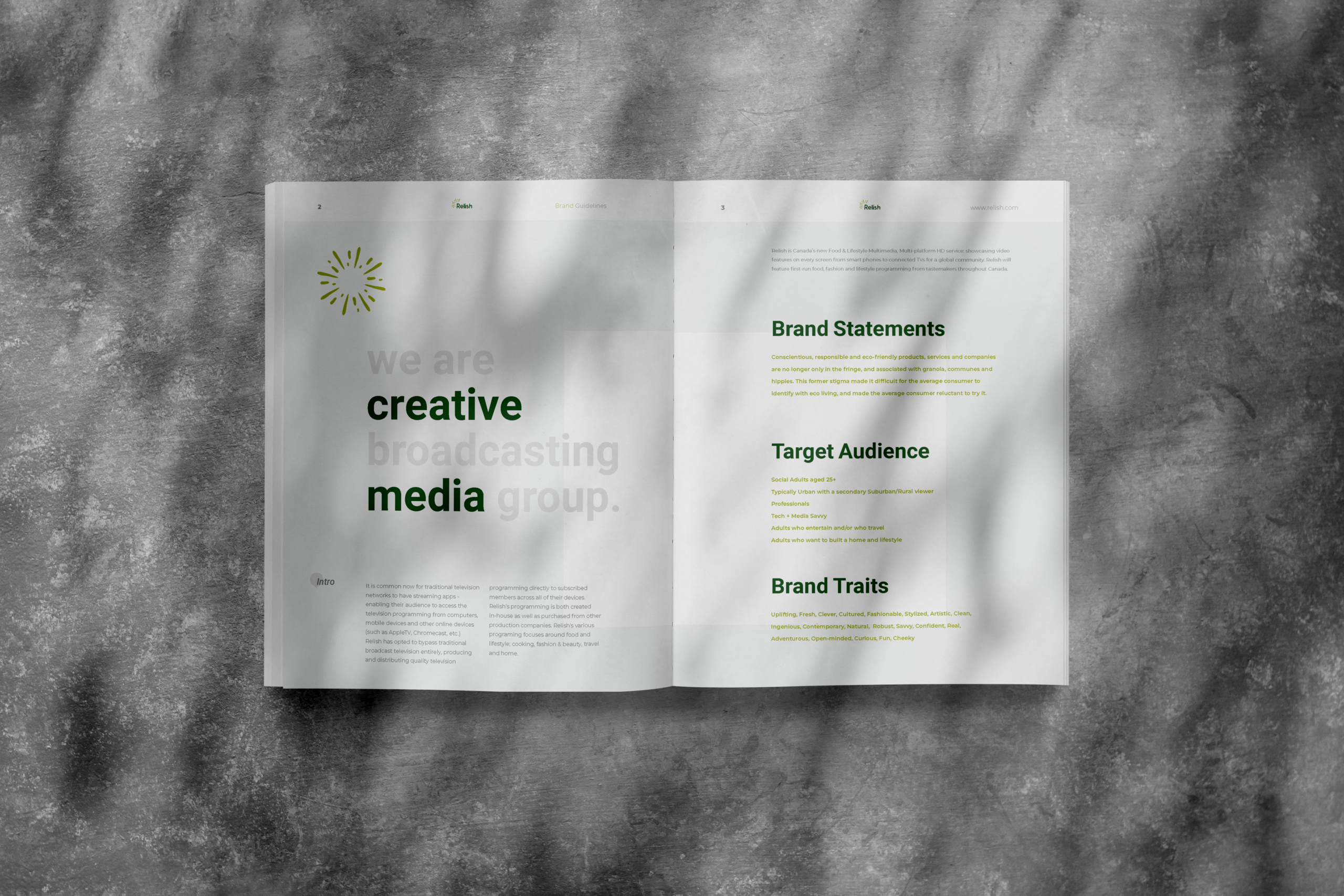 Branding & Style Guide created for Relish by Ace Digital