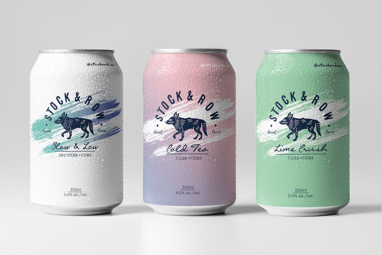 Ace Digital Designed Dry Cider Can Packaging for Stock & Row Cold Tea